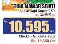 Promo Harga TIGA MAWAR SEJATI Chicken Nugget All Variants 250 gr - Hari Hari
