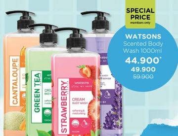 Promo Harga WATSONS Scented Body Wash 1 ltr - Watsons