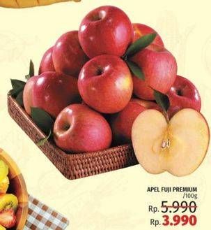 Promo Harga Apel Fuji Premium per 100 gr - LotteMart