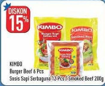 Promo Harga KIMBO Beef Burger/Sosis Sapi Serbaguna/Smoked Beef  - Hypermart