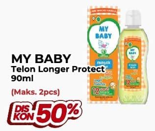 Promo Harga My Baby Minyak Telon Plus Longer Protection 90 ml - Yogya