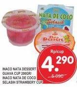 Promo Harga INACO Nata Dessert Guava / Nata De Coco Selasih Strawberry  - Superindo