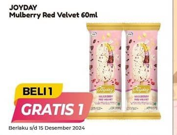 Promo Harga Joyday Ice Cream Stick Mulberry Red Velvet 75 gr - Alfamart