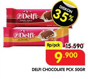 Promo Harga Delfi Chocolate 50 gr - Superindo