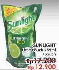 Promo Harga SUNLIGHT Pencuci Piring Jeruk Nipis 100 755 ml - LotteMart