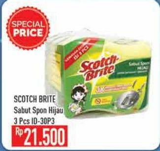 Promo Harga 3M SCOTCH BRITE Sabut Spon ID-30P3 3 pcs - Hypermart