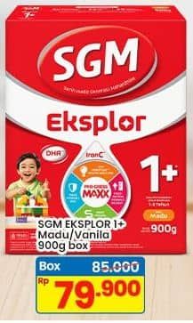 Promo Harga SGM Eksplor 1+ Susu Pertumbuhan Madu, Vanila 900 gr - Indomaret