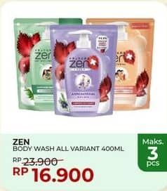 Promo Harga ZEN Anti Bacterial Body Wash All Variants 400 ml - Yogya