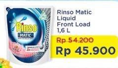 Promo Harga RINSO Detergent Matic Liquid Front Load 1600 ml - Giant