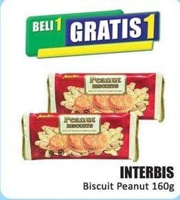 Promo Harga INTERBIS Peanut Crackers Biscuit 160 gr - Hari Hari