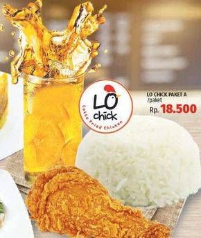 Promo Harga LO CHICK Paket A + Lemon Tea  - LotteMart
