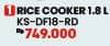 Promo Harga Sharp KS-DF18-RD | Rice Cooker 1,8 Liter  - COURTS