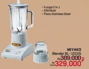 Promo Harga Miyako BL-101 GS Blender 1L 1000 ml - LotteMart