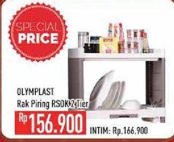 Promo Harga OLYMPLAST Rak Piring RSOK 2 Tier  - Hypermart