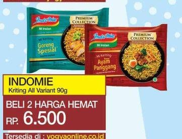 Promo Harga INDOMIE Mi Keriting All Variants per 2 pcs 90 gr - Yogya