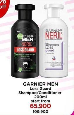 Promo Harga Garnier Men Shampoo/Neril Conditioner Loss Guard  - Watsons