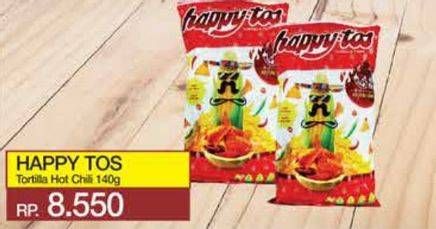 Promo Harga HAPPY TOS Tortilla Chips Hot Chili 140 gr - Yogya