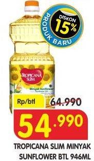 Promo Harga TROPICANA SLIM Sunflower Oil 946 ml - Superindo