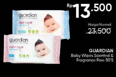 Promo Harga Guardian Baby Wipes Scented, Fragrance Free 50 pcs - Guardian
