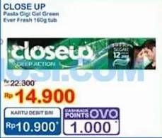 Promo Harga Close Up Pasta Gigi Everfresh Menthol Fresh 160 gr - Indomaret