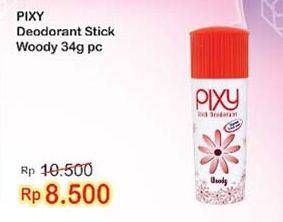 Promo Harga PIXY Deodorant Stick Woody 34 gr - Indomaret