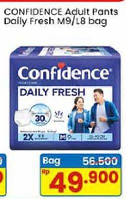Promo Harga Confidence Adult Pants Daily Fresh L8, M9 8 pcs - Indomaret