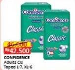 Promo Harga Confidence Adult Diapers Classic L7, XL6  - Alfamart