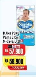 Promo Harga Mamy Poko Pants Skin Comfort M32+2, L28 28 pcs - Alfamart