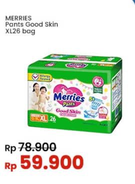 Promo Harga Merries Pants Good Skin XL26 26 pcs - Indomaret