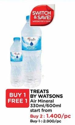 Promo Harga Treats By Watsons Mineral Water 330 ml - Watsons