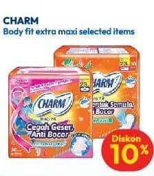 Promo Harga Charm Body Fit Extra Maxi  - Hypermart