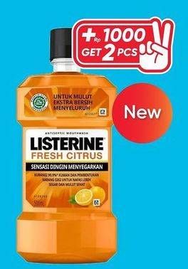Promo Harga LISTERINE Mouthwash Antiseptic Fresh Citrus 100 ml - Guardian