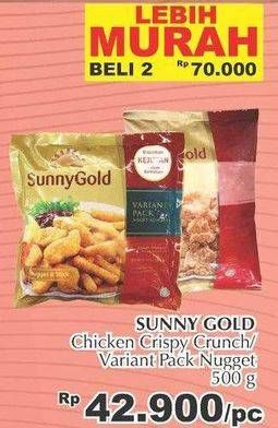 Promo Harga SUNNY GOLD Chicken Crispy Crunch per 2 pouch 500 gr - Giant