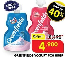 Promo Harga Greenfields Yogurt Squeeze All Variants 80 gr - Superindo