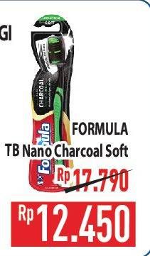 Promo Harga Formula Sikat Gigi Nano Charcoal Platinum Soft 1 pcs - Hypermart