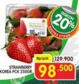 Promo Harga Strawberry Korea 250 gr - Superindo