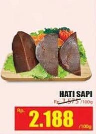 Promo Harga Beef Liver (Hati Sapi) per 100 gr - Hari Hari