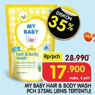 Promo Harga My Baby Hair & Body Wash 400 ml - Superindo