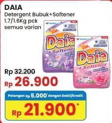 Promo Harga Daia Deterjen Bubuk All Variants 1700 gr - Indomaret