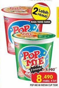 Promo Harga Indomie Pop Mie Instan 75 gr - Superindo