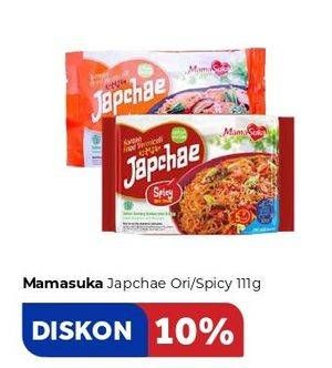 Promo Harga MAMASUKA Japchae Original, Spicy 111 gr - Carrefour