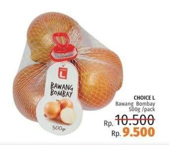 Promo Harga CHOICE L Bawang Bombay 500 gr - LotteMart