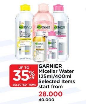 Promo Harga GARNIER Micellar Water 125 ml - Watsons