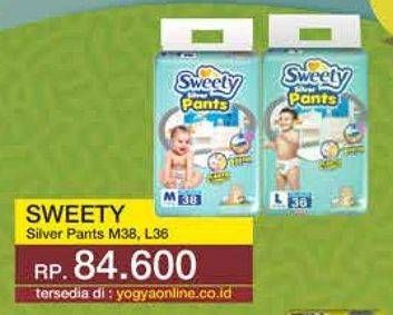 Promo Harga Sweety Silver Pants M38, L36 36 pcs - Yogya