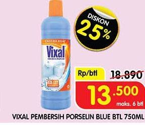 Promo Harga Vixal Pembersih Porselen Blue Extra Kuat 780 ml - Superindo