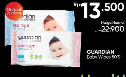 Promo Harga GUARDIAN Baby Wipes 50 pcs - Guardian