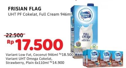 Promo Harga Frisian Flag Susu UHT Purefarm Swiss Chocolate, Full Cream 946 ml - Alfamidi