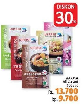Promo Harga WARASA Bumbu Masakan Jepang All Variants 50 gr - LotteMart