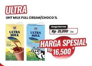 Promo Harga Ultra Milk Susu UHT Coklat, Full Cream 1000 ml - Carrefour