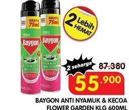 Promo Harga Baygon Insektisida Spray Flower Garden 675 ml - Superindo